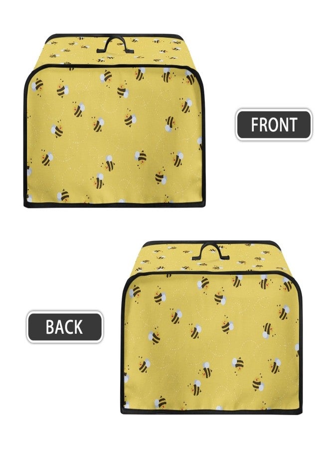 GLENLCWE Bee Print Dust Cover Compatible with Crock Pot 6-8 Quart Oval Slow Cooker,Polyester Slow Cooker Cover Appliance Protector Washable - Image 4